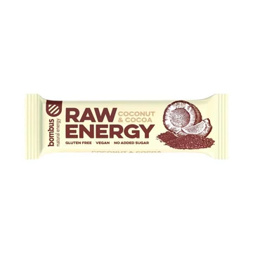 Bombus Raw Energy kókusz és kakaó szelet 50g