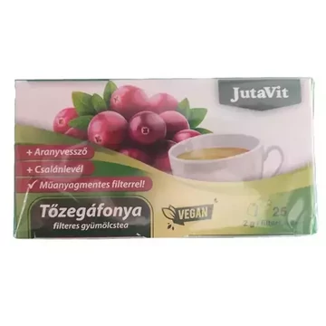 Jutavit Tőzegáfonya gyümölcstea+aranyvessző+csalánlevél 25x