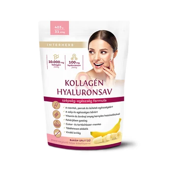 Interherb Kollagén&Hyaluronsav italpor Banán-split ízű 403g