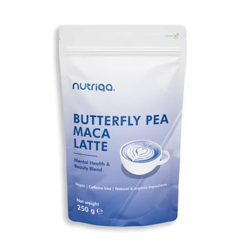 Nutriqa vegán pillangóborsó-maca latte koffeinm. 250g