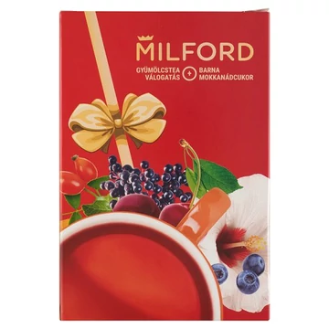 Milford Gyümölcstea válog.+barna mokkanádcukor díszd. 1x