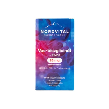 Nordvital vas-biszglicinát vegán kapszula 60x