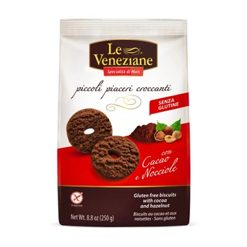 La veneziane gluténmentes kakaós-mogyorós keksz 250g