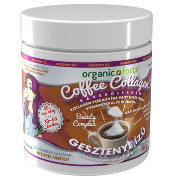 Organic Force kávé gesztenye ízű kollagén por 318g