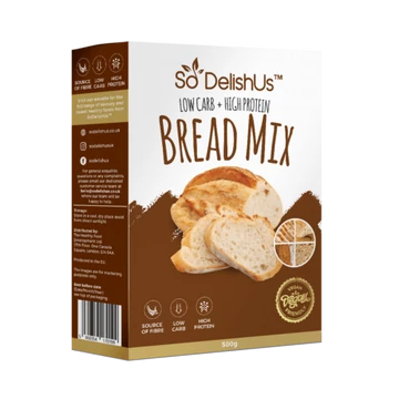 SoDelishUs szénhidrát-csökkentett kenyér lisztkeverék 500g