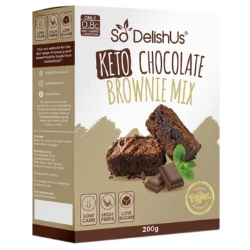 SoDelishUs Keto csokoládés brownie lisztkeverék 200g