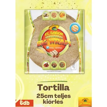 El Sabor wrap teljeskiőrlésű  6x20cm 240g