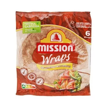 Mission wrap teljes kiőrlésű 6x25cm 370g