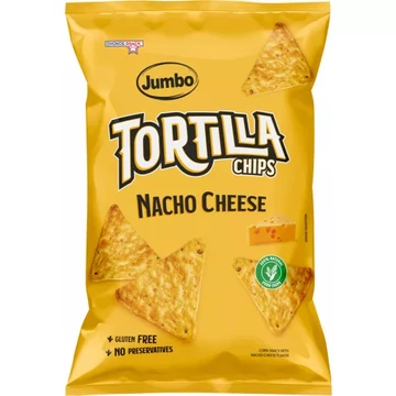 Jumbo tortilla chips nacho cheese gluténmentes 100g