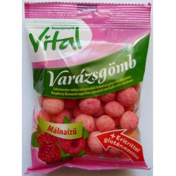 K.Vital varázsgömb extrudált kukoricagolyó málna ízű 20g