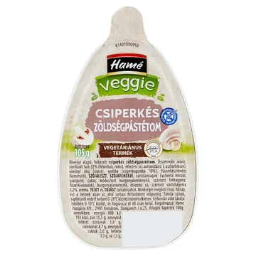 Hamé Veggie zöldségpástétom csiperkés 105g