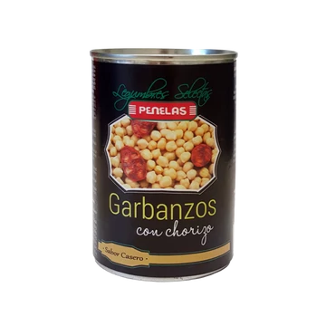 Penelas főtt csicseriborsó baconnel chorizo kolbásszal 420g