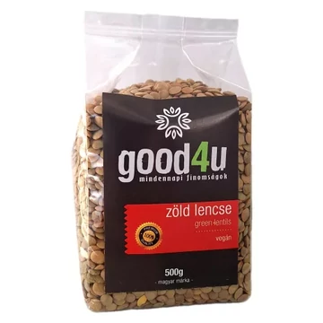 GOOD4U zöld lencse 500g