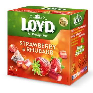 Loyd Piramis tea eper-rebarbara 20x2g 20db