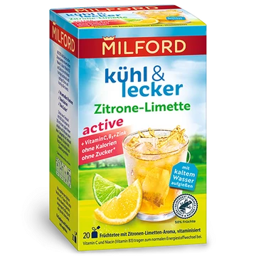 Milford Citrom-Lime ízű gyümölcstea hideg teához 20x