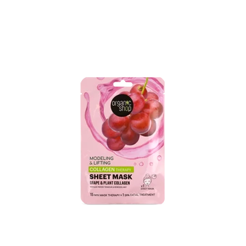 Organic Shop feszesítő fátyolmaszk szőlő+kollagén 25g