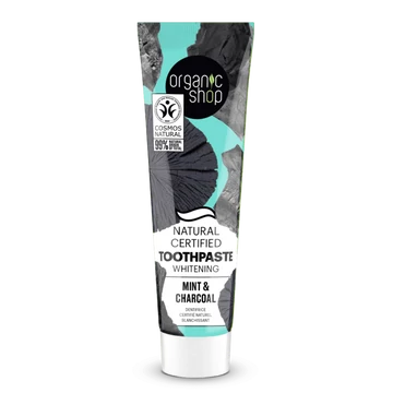 Organic Shop fehérítő fogkrém mentával&szénnel 100ml