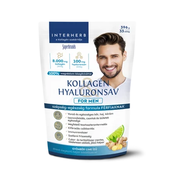 Interherb Kollagén Hyaluronsav italpor ForMen gyömbér-li me 396g