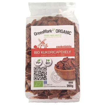 GreenMark bio kukoricapehely csokis 200g