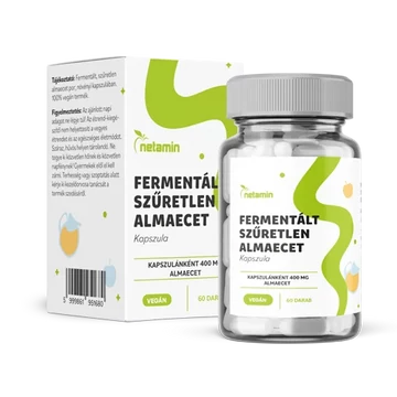 Netamin fermentált szűretlen almaecet kapszula 400mg 60x