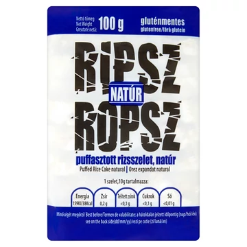 Ripsz Ropsz puffasztott rizsszelet natur 100g