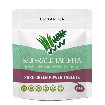 Organiqa bio szuperzöld tabletta 250x