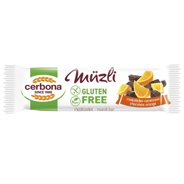 Cerbona csokis-narancsos gm. műzliszelet 35g