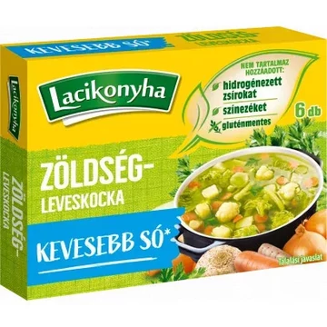 Lacikonyha Zöldségleves-kocka sócsökkentett 60g