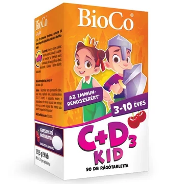 BioCo C + D3 KID cseresznyés rágótabletta 90x