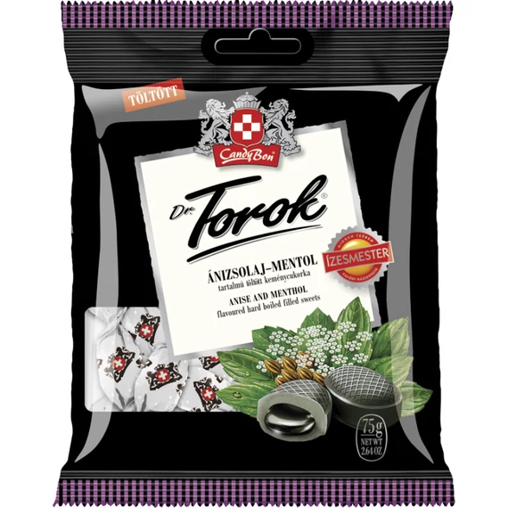 Dr Torok cukorka ánizs-mentol töltött 75g