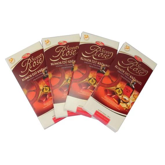 Sweet Rose Diabetikus tejcsokoládé rumoskrémmel 100g