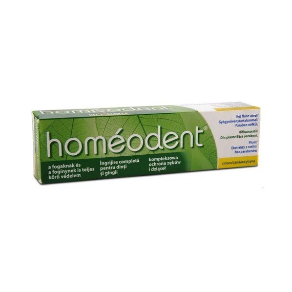 Homeodent 2 homeopátiás fogkrém citrom ízű 75ml