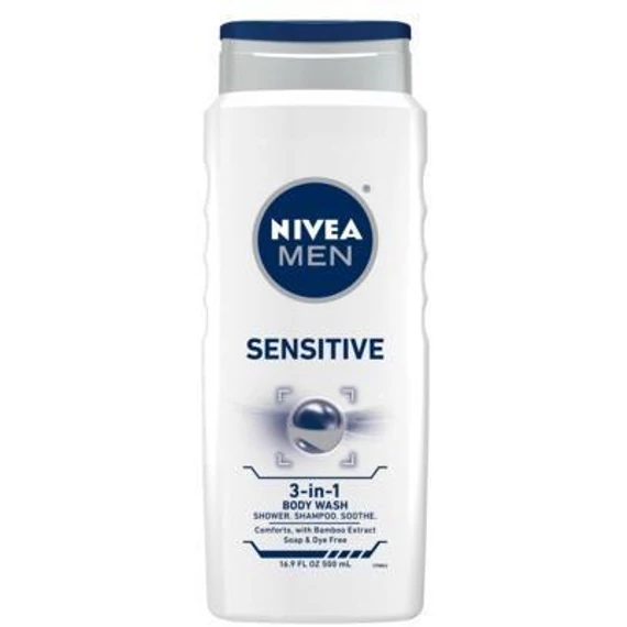 Nivea tusfürdő Men sensitive arc és hajmosáshoz 250ml