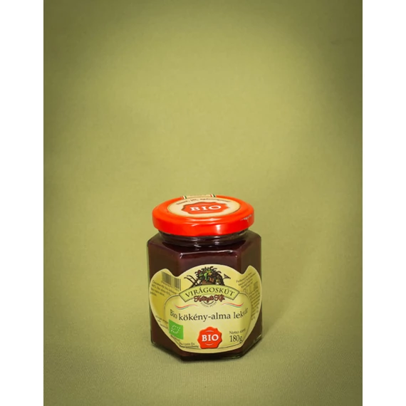 Virágoskút bio kökény-alma lekvár 180g
