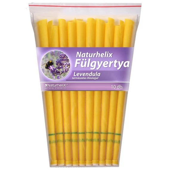 Natúrhelix Fülgyertya levendula 10db
