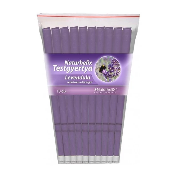 Natúrhelix Testgyertya levendula 10db