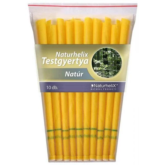 Natúrhelix Testgyertya natur 2db