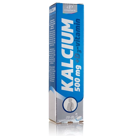 Innopharm pezsgőtabletta calcium 500mg+D3 citromos 20x