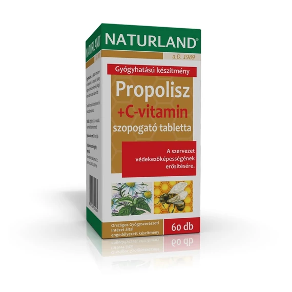 Naturland propolisz+c vitamin tabletta 60x