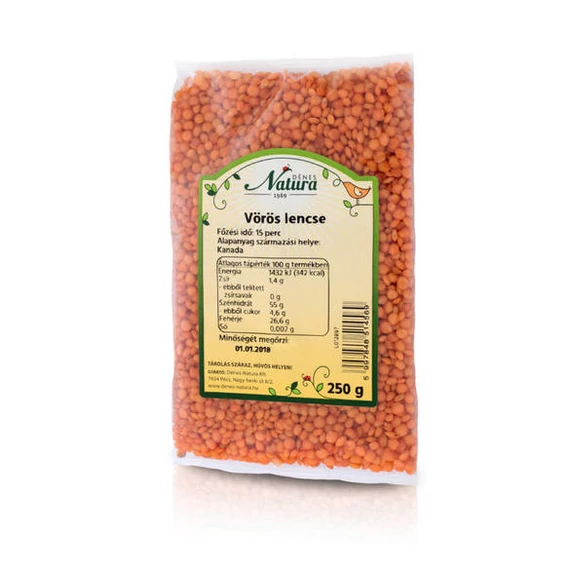 Natura vörös lencse 250g