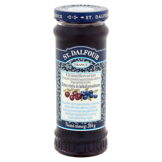 St.Dalfour vörös+kék áfonya lekvár 284g