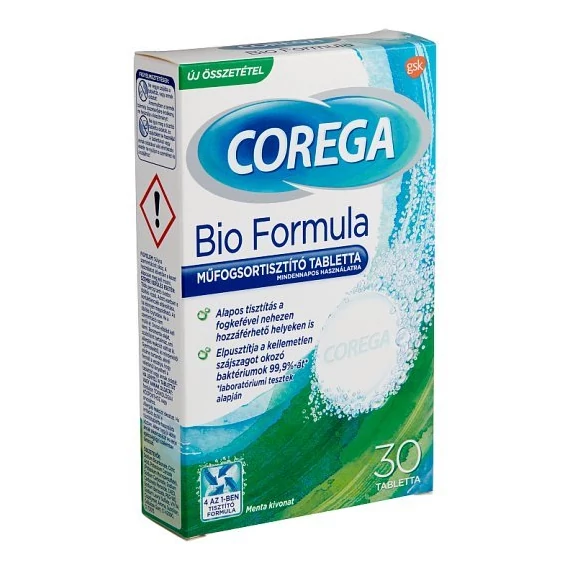 Corega Tabs műfogsortisztító tabletta Bio formula 30x