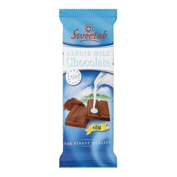 Sweetab diabetikus tejcsokoládé 60g