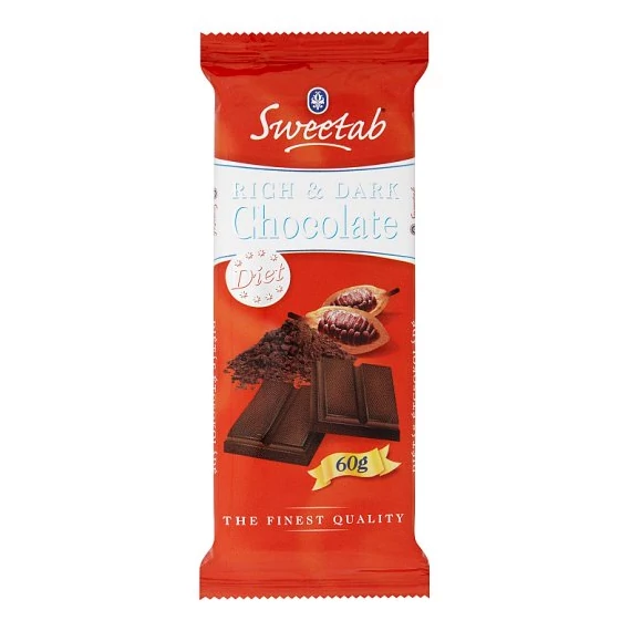 Sweetab diabetikus étcsokoládé 60g
