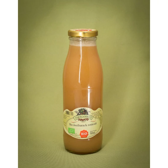 Virágoskút bio őszibarack rostoslé 500ml