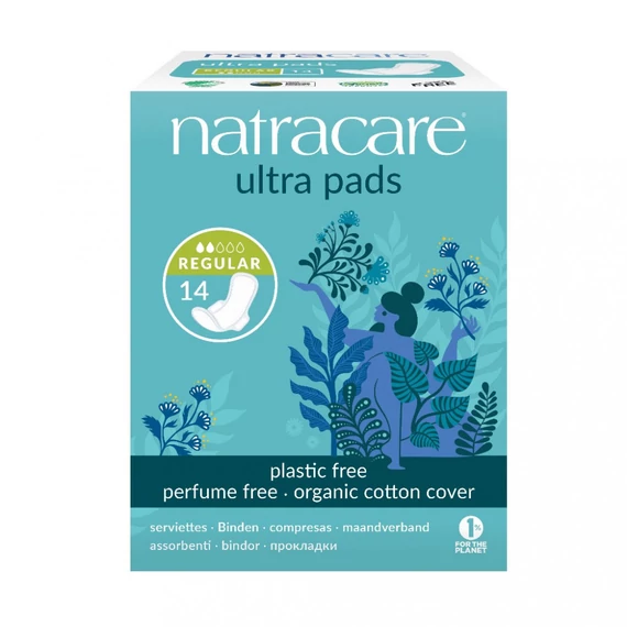 Natracare 100% bio normál szárnyas betét 14x