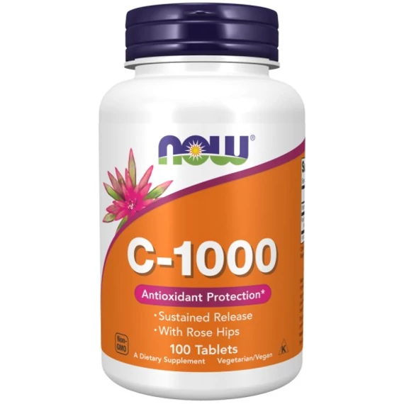 Now C 1000 Vitamin tabletta Rose Hips nyújtott felsz 100x