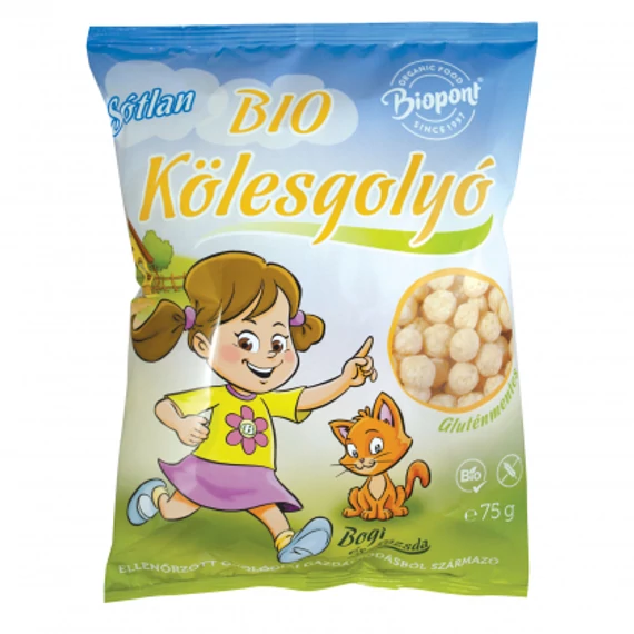 Biopont Extrudált Kölesgolyó Bogi sótlan,gluténmentes 75g