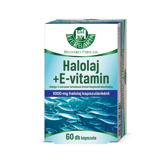 Herbária Patikája Halolaj+E vitamin kapszula omega-3 60x