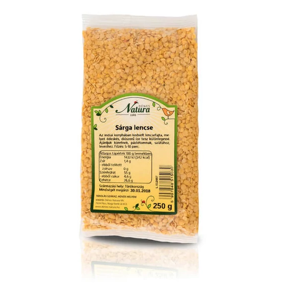 Natura Sárga lencse 250g